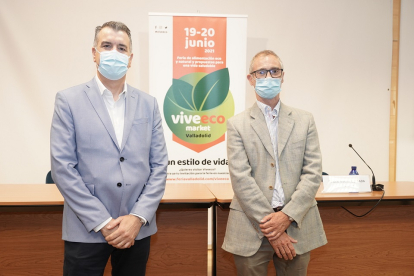 El gerente de TIZ Expo, José María Quesada, junto al director de la Feria de Valladolid, Alberto Alonso. - ICAL