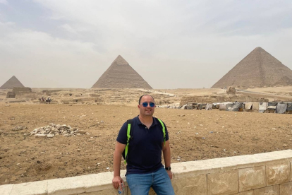 Dani Gordo a su llegada a Egipto el pasado mes de abril. / EL MUNDO
