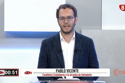 Minuto de oro de Pablo Vicente (Cs) en el debate de La 8 Valladolid