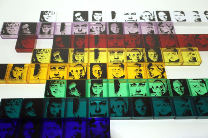 Detalle de la obra de Andy Warhol en la exposición Arte Pop en la colección del IVAM en el Museo Patio Herreriano.-ICAL