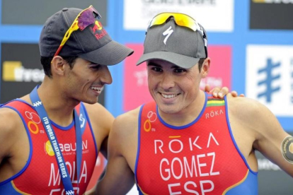 Mario Mola y Javier Gómez Noya, dos de los favoritos en triatlón.-EFE / GERRY PENNY