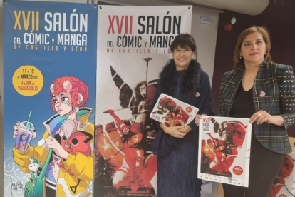 Redondo y Toledano, esta mañana, en la presentación del Salón del Cómic y el Manga