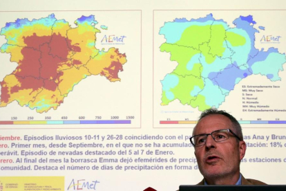 El delegado territorial de la Agencia Estatal de Meteorología (Aemet), Juan Pablo Álvarez, presenta el balance del invierno y adelanta las previsiones de la primavera-ICAL