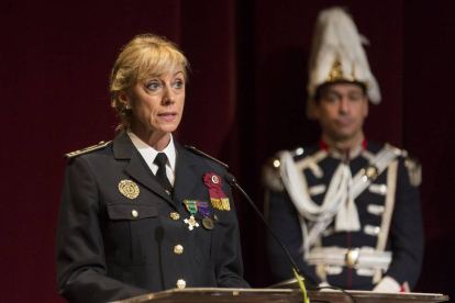 González Calleja durante su intervención en el acto celebrado en el Teatro Calderón-Miguel Ángel Santos