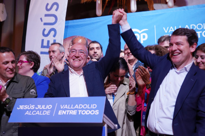 Celebración del PP tras los resultados electorales en Valladolid. ICAL