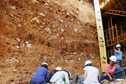Imagen del yacimiento de Gran Dolina de los yacimientos de Atapuerca.-E.M.
