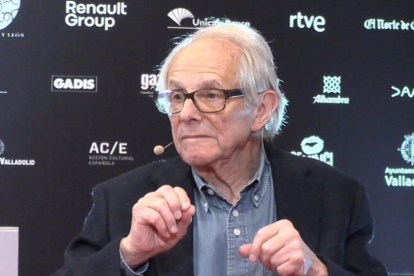 El veterano director británico Ken Loach durante la rueda de prensa celebrada este viernes tras la proyección de su última película, 'El viejo roble', en la 68 edición de la Seminci - SEMINCI