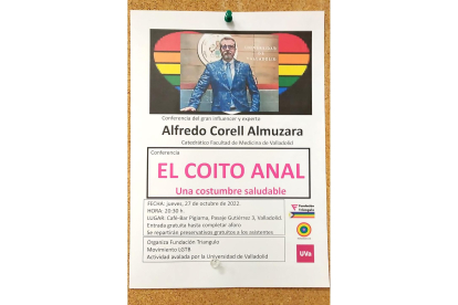 Ataque homófobo contra Alfredo Corell en la facultad de Medicina de Valladolid. E.M.