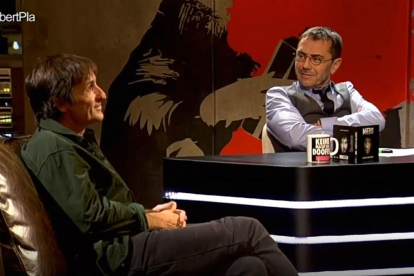 Captura de pantalla de la entrevista de Monedero a Albert Pla en el programa En la frontera.-