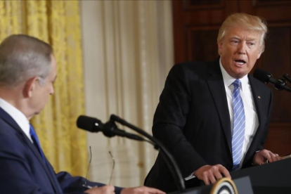 Trump y Netanyahu en la Casa Blanca.-PABLO MARTÍNEZ MONSIVAIS
