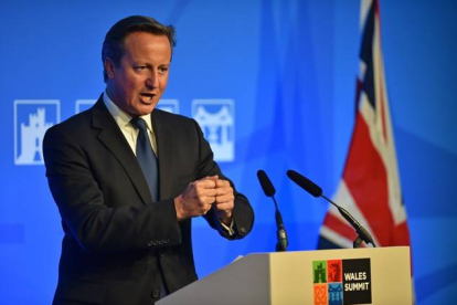 David Cameron, durante una rueda de prensa en Gales, el pasado 5 de septiembre.-Foto: LEON NEAL