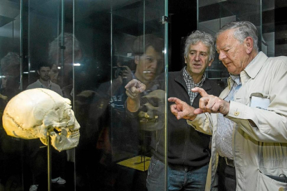El descubridor del ejemplar de Austrolopithecus Afarensis Donald Johanson, durante su visita al Museo de la Evolución Humana de Burgos.-SANTI OTERO
