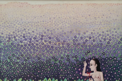 'Media mujer en campo violeta' (1970), de la artista salmantina Isabel Villar. | ICAL