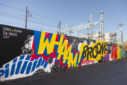 Nuevo mural 'Broom!', de Jorge Peligro e Isa Bolita, en la calle Recondo. -CREART VALLADOLID