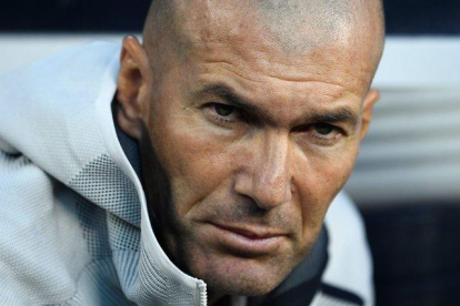 Zinedine Zidane, técnico del Madrid.-AFP