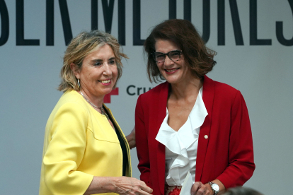 La presidenta de Cruz Roja de Ávila, Mercedes Martínez, toma posesión de su cargo ante Rosa Urbón.- ICAL