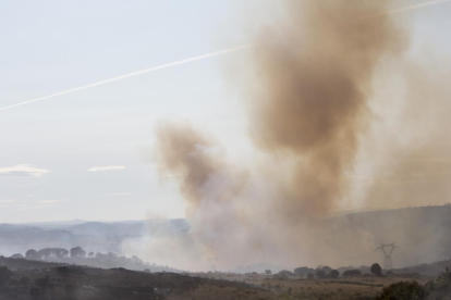 Imagen del incendio en Fermoselle.-ICAL
