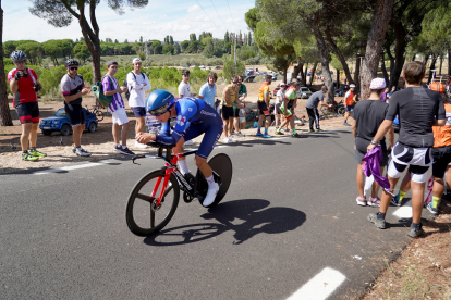 Celebración de la X etapa de la Vuelta Ciclista a España, con una contrarreloj por las calles de Valladolid