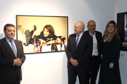 El consejero de la Presidencia, Luis Miguel González Gago, y el alcalde de Valladolid, Jesús Julio Carnero, inauguran la exposición 'Castilla y León en los Goya' - ICAL