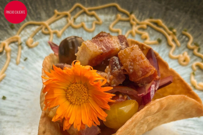 Ceviche de torrezno de Plaza Arte y Temporada. SABOREA VALLADOLID