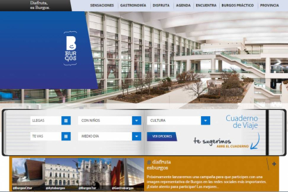 Pantalla de la web oficial de turismo de Burgos-El Mundo