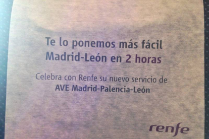 Inauguración de la línea de AVE que unirá Madrid - Valladolid - Palencia León Interior del AVE