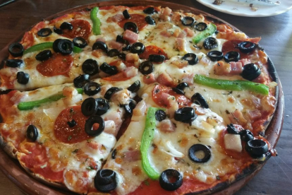 Pizza que se sirve en La Nonna. / E. M.