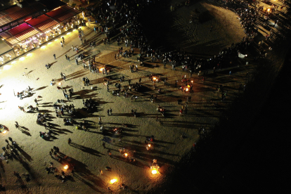 Fotografías tomadas por los drones de la Policía Municipal de Valladolid. En la noche de San Juan- E. M.