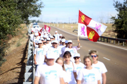 Cuarta jornada de la 'Marcha blanca' entre las localidades vallisoletanas de La Mudarra y Villanubla.-ICAL