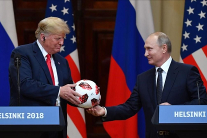 Trump y Putin, ayer en Hensilki-