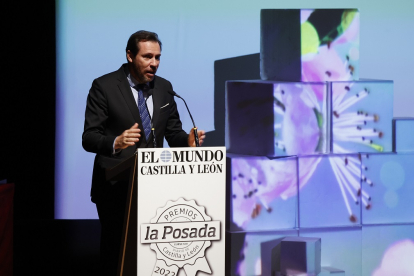 El alcalde de Valladolid, Óscar Puente, durante su discurso.-  PHOTOGENIC