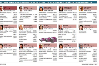 Retribución de los candidatos socialistas a los ayuntamientos de más de 20.000 habitantes-El Mundo de Castilla y León