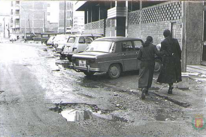 Calle Don Sancho en 1970 en el barrio de la Circular. ARCHIVO MUNICIPAL