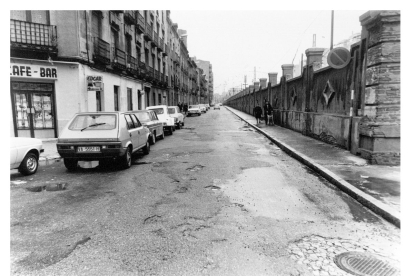 Calle de la Estación en 1980 en el barrio de la Circular. ARCHIVO MUNICIPAL