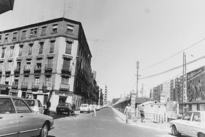 Vista de la calle de la Estación en la intersección con la calle de Labradores en el barrio de la Circular. ARCHIVO MUNICIPAL