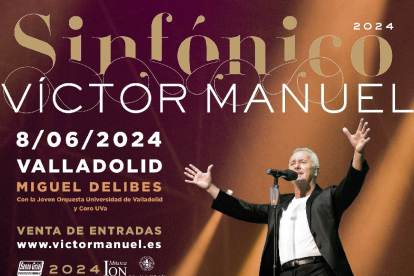 Cártel del concierto de Víctor Manuel en el Delibes de Valladolid.-E. M.
