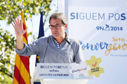 Artur Mas, en la celebración del 'Dia de CIU', en Manresa.-