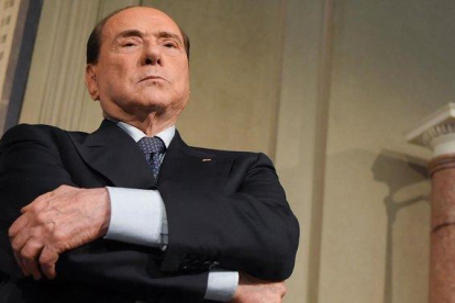 El expresidente italiano, líder del partido conservador, Forza Italia, Silvio Berlusconi.-AFP