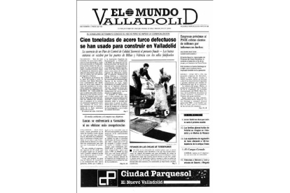 Portada del primer número de EL MUNDO DE VALLADOLID, el 29 de mayo de 1991.-