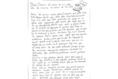 La carta de una madre a su hijo, separados en la frontera de EEUU.-EL PERIÓDICO