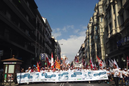 Llegada de la Marcha Blanca a Madrid Ganaderos del sector lácteo en Madrid