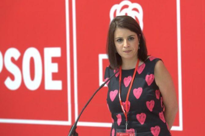 La vicesecretaria general del PSOE, Adriana Lastra, será la portavoz en la comisión territorial.-DAVID CASTRO