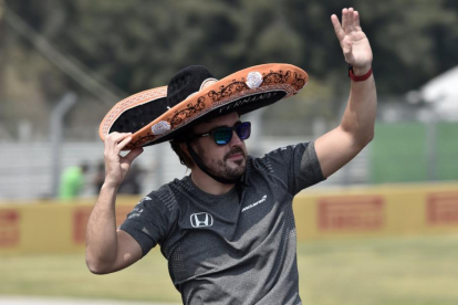 Fernando Alonso, en México.-AFP