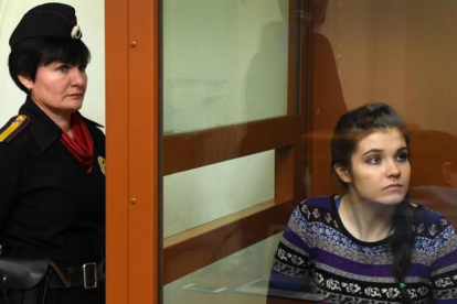 La joven Varvara Karaulova en el tribunal de Moscú.-AFP / VASILY MAXIMOV
