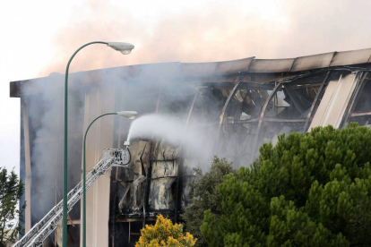 Incendio en la fábrica de Campofrio en Burgos-Ical