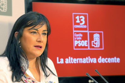 Ana Sánchez, la que seguirá siendo número dos del PSOE  de Castilla y León, ayer.-ICAL
