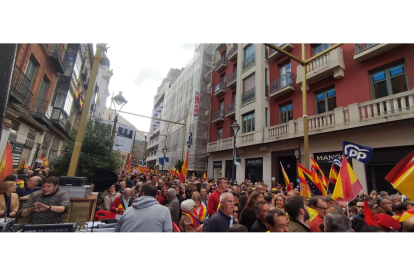 Concentración en Valladolid contra la amnistía. R.R.