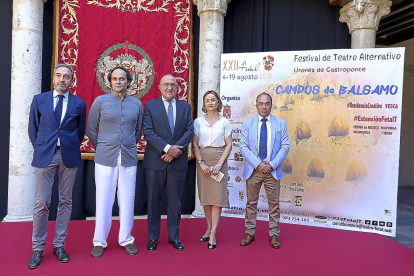 Díaz, Rodríguez, Carnero, Vaquero y Castañeda, ayer en Pimentel.-R. CACHO / ICAL