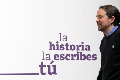 El líder de Unidas Podemos, Pablo Iglesias, el pasado domingo, tras conocer los resultados electorales.-REUTERS / RAFAEL MARCHANTE