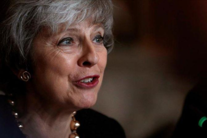 Theresa May en un acto en Londres-DENNIS POOL (REUTERS)
